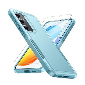 FNTCASE for Samsung Galaxy S25 Case: Dual Layer Heavy Duty Phone Protective Cover Shockproof Rugged with Non-Slip Textured - Military Drop Protection Bumper Tough - 2025, 6.2 inch Mint Green