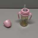 GROSMIMI Spill Proof no Spill Magic Sippy Cup with Straw with Handle for Baby and Toddlers, Customizable, PPSU, BPA Free 10 oz (Pink)