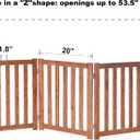 LZRS 3-Panel Wooden Free Standing Foldable Dog Gate Indoor 24" High,Step-Over Safety Pet Gate for Doorways, Stairs, Hallways, Indoor Dog Barrier for Small to Medium Dogs & Puppies, Oak