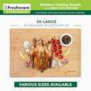 Freshware 24 Inch 3XL Bamboo Cutting Boards for Kitchen, Stove Top Butcher Block, Extra Large Wooden Carving Board for Meat, Veggies, Charcuterie Board with Deep Juice Grooves (3XL, 24x18")