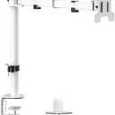 WALI Monitor Arm Mount for Desk, Single Computer Desk Mount, Monitor Bracket Mount Stand Single, up to 32 inch, 22 lbs (M001-W), White