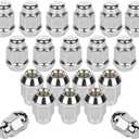 SCITOO 20pcs 7/16-20 Wheel Lug Nuts Set Tall 1.395 * 0.90 Closed End Lug Nuts Replacement fit for Chevrolet OEM Factory Chrome