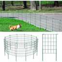 20 Panels No Dig Decorative Outdoor Garden Fence with Gate for Yard,Animal Barrier Fencing Rustproof Metal Wire Panel Border for Dog, Rabbits, and Patio Temporary Ground Stakes