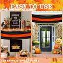 Fall Bunting Thanksgiving Day Dcor Autumn Banner Halloween Bunting Flag- 3 Stripe Orange & Black Bunting Flags Trick or Treat Decor Outside Wall Garden Porch Indoor Home - 24" x 240"