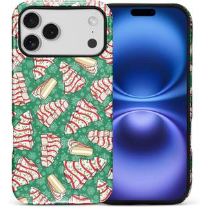Case for iPhone 17 Pro Max,Scratch Resistant Hybrid Double Layer Hard ShellChristmas Tree Christmas Snack Biscuit