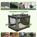 Veraste 42" L x 31" W x 31" H Collapsible Travel Dog Crate, Quick-Setup Portable Soft Dog Kennel for Large Dogs up to 90 lbs, 4-Door Foldable Travel Crate with Storage Bag, Green