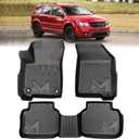 TPE Automotive Floor Mats Custom for 2011-2020 Dodge Journey, All Weather Cover Protection Waterproof Black Floor Liner Front & Rear Row Full Set Car Mats, 3PCS