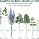 134 Pcs Artificial Eucalyptus Stems Bulk, 7 Kinds of Mixed Fake Plants