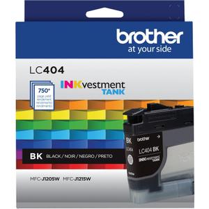 Brother Genuine LC404BKYield Black INKvestment Tank Ink Cartridge Page Yield 750