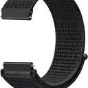 22mm Nylon Quick Release Watch Band Compatible with Samsung Galaxy Watch 3 45mm/Gear S3 Frontier/Garmin Venu 4 45mm/3 45mm/2/Vivoactive 4/Forerunner 570(47mm)/255/265/Amazfit Helio/Bip 6/5/Balance 2