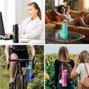 2 x 2PCS Diamond Silicone Boot for Owala Water Bottle, Anti-Slip Protective Sleeve for Owala Twist,FreeSip and Flip Stainless Steel Water Bottle, BPA-Free, Dishwasher Safe, Accessories (40 Ounces, Accessories set-Green)