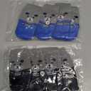 2 Sets Dog Cat Boots Shoes Socks Waterproof Dog Shoes Rain Snow Dog Booties Anti-Slip Dog Sock Shoes with Adjustable Drawstring for Small Puppy, Black, Blue(Size 2: 2.34'' L X 1.68'' W)