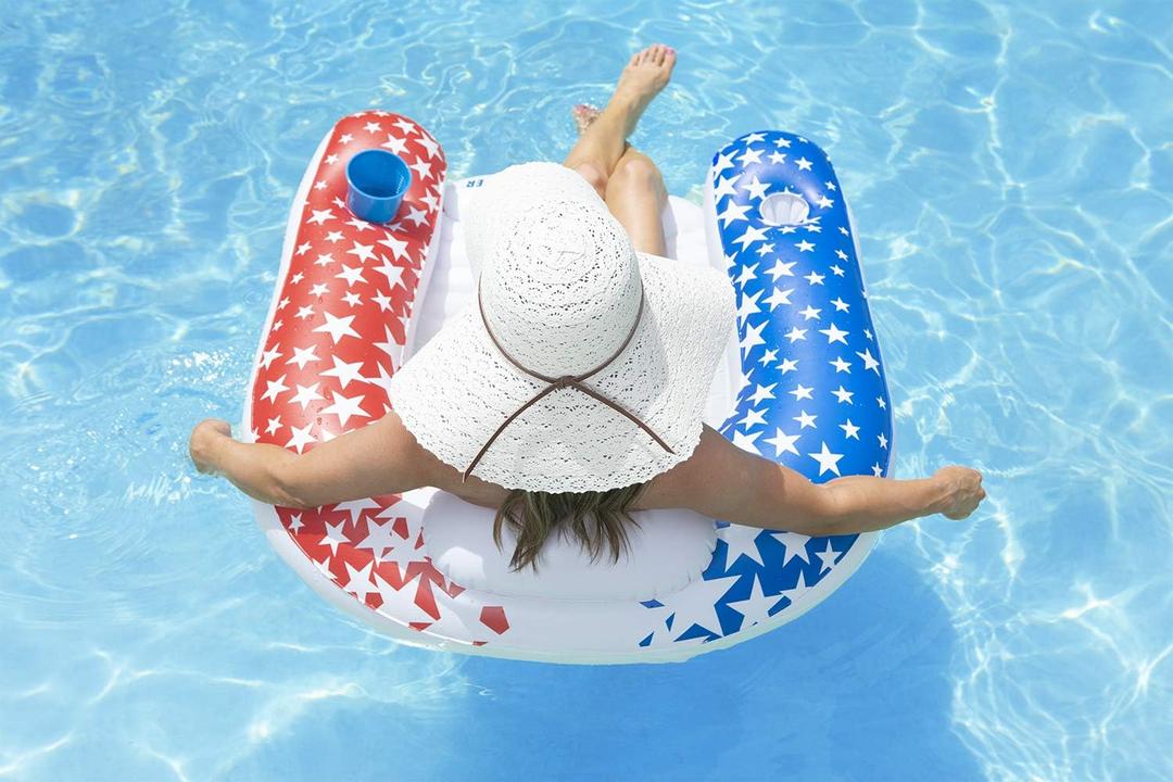 Poolmaster American Stars Inflatable Pool Floaties for Kids and Adults