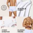 Arjen Kroos Men's Sexy Silky Trunks Underwear Boxer Briefs 1 Pack (Large, A2-white-ak7010)