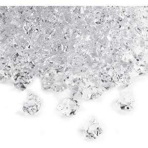 Super Z Outlet 3 Pound Bag Clear Fake Ice Cubes Acrylic Rock Diamond Crystals Treasure Crushed Gems for Vase Fillers, Table Scatter, Birthday Decoration Favor, Event, Wedding, Arts & Crafts