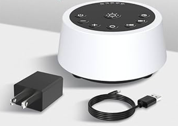 Color Noise Sound Machines with 10 Colors Night Light 25 Soothing Sounds and Sleep White Noise Machine 32 Volume Levels 5 Timers Adjustable Brightness Memory Function for Adults Kids Baby (Black)