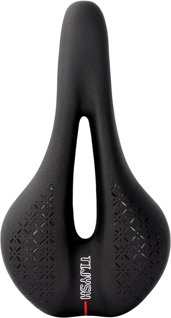 Comfortable Bike Seat Cushion for Men Women with Dual Shock Absorbing Ball Memory Foam Waterproof Bicycle Saddle Fit for Road Bikes