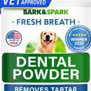 BARK&SPARK Dog Teeth Cleaning Powder & Breath Freshener, Dental Powder Cleaner for Bright Dog Teeth, Plaque and Tartar Advanced Remover for Dogs, Pet Oral Care with Bright Pro Formula - 30 Servings, BB 07/2027
