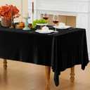 Black Velvet Tablecloth, 60 x 102 Inch Rectangle Table Cover, Black Velvet Table Cloth Smooth Luxury Tablecloth for Party Wedding Dining Banquet