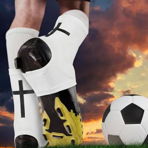 Cross Spat Cleat Covers Easter Gift Football Christian Jesus Adjustable Non Slip Cleat Sleeves for Soccer Baseball Football Athlete Religion Faith Inspirational Gift for Good Friday (White)