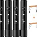 4 Pack Table Leg Extenders for Folding Table Straight/Bent Leg,Heavy Duty Folding Table Leg Risers Extensions,2 Levels/Heights Adjustable Risers Portable For Indoor&Outdoor Use Easy Installation