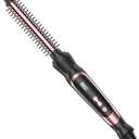 Small Curling Brush, Heated Round Brush with Dual Voltage & Adjustable Temperature, Smooth & Voluminous Curls, Travel-Friendly Hair Styling Tool (Rose Gold, 1/2 inch)