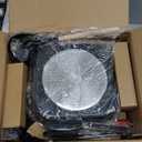 Kikcoin 16Pcs Pots and Pans Set Nonstick Ceramic Cookware Sets Induction Kitchen Cooking Set Non toxic Healthy Non Stick w/Grill Pan, Saute Pan, Black