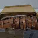 Marsui 10 Pcs 5.9 x 7.5'' Round Wooden Baskets Easter Portable Wood Fruit Buckets with Handles Garden Harvest Basket Fruits Vegetables Storage Container Party Supplies(Dark Brown)