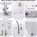 Sewing Machine for Beginners with 12 Built-in Stitches, Mini Sewing Machine with Foot Pedal, High-Low Speeds, Portable and Sewing Enthusiasts (505)