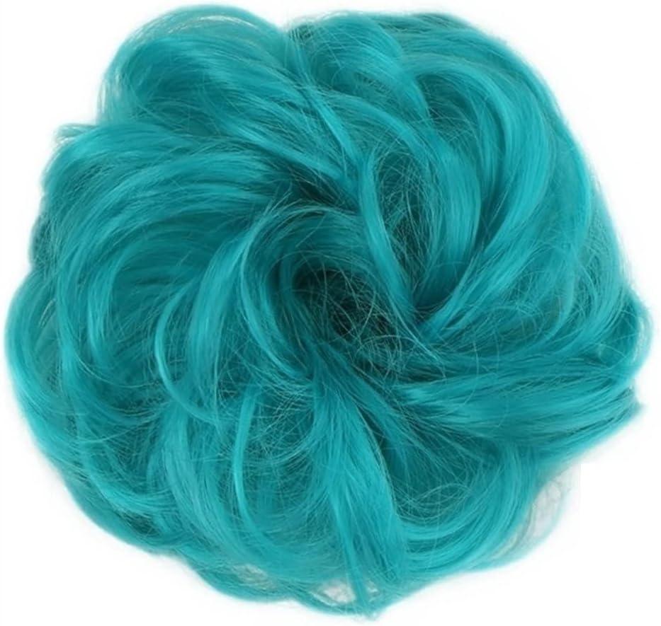 ENGENDER Hair Bun 1 Piece Synthetic Messy Curly Wavy Bun with Rubber Band Wrap Around Hair Ponytail Donut Bun Women Hair Accessories Hair Piece(31)