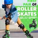 SUPER YOUNGSTER Adjustable Roller Skates Boys Kids Ages 5-8 8-12 Roller Skates Girls with Light up Wheels, Fun Rollerskate for Youth Toddlers