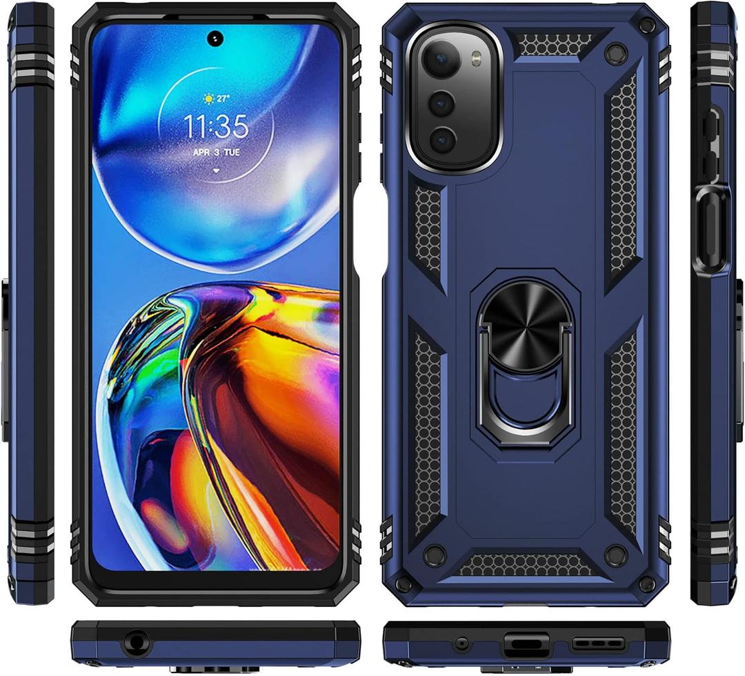 Case for Motorola Edge 2022 Case Cover,Magnetic Car Mount Bracket Shell Case for Motorola Moto Edge 2022 / Edge Gen.3 5G 2022 Case Blue