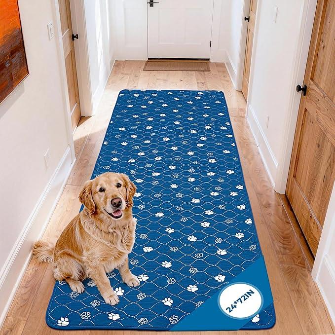 Fostanfly Washable Pee Pads for Dogs, 2 Pack Reusable Super Absorbent Potty Pads, NonSlip and LeakProof 54"x54" for Whelping, Extra Large Potty Training Washable for Puppy