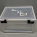 Large Medicine Lock Box with Dual 3-Digit Combination Locks, 24L Lockable Storage Box for Medication, Snacks, Phone, and Electronics - BPA-Free Organizer Bin for Home, Office, Fridge, and Safety (White)