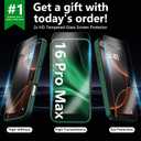 YFEMLAZ Magnetic for iPhone 16 Pro Max Case,with Screen Protectors X2,Full Camera Protection,Compatible with MagSafe,Translucent Matte,Anti-FingerprintShockproof Protective Phone Case,6.9",Green