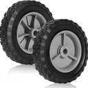 6 inch Heavy-Duty Rubber Wheels 2-Pack w/1/2 Bore, 1-1/2 Wide, 100LB Capacity - Fits Oregon 72-106, Craftsman, MTD, Radio Flyer, BBQ CartsGray