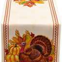 YiHomer Fall Thanksgiving Tabletop Collection for Kitchen Dining Decoration Parties Harvest, Harvest Party, Table Runner, 14 x 72