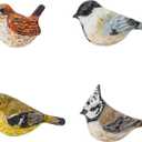 SOFFEE DESIGN Set of 4 Metal Birds Cabinet Knobs, Decorative Pull Handle for Door/Cabinet/Drawer, Four Kinds of Vivid Birds with Different Coloring Antique Decor