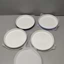 Elk and Friends Kids 7.8 Porcelain White Plates with Silicone Sleeves + Lids | Suitable for Babies/Toddlers | Microwave & Dishwasher Safe | Non Slip Dinnerware | Snack Dishes | 4 Pack