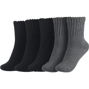 BenSorts Women's Winter Boots Socks Thick Warm Cozy Crew Socks Solid Color Gifts