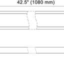 Raycharm RV Cargo LED Interior Area Lighting 42.5" x 2.0", 6000K Cool-White Even Diffused Beam, High Light-Output Low Ampere, Compact for Limited Space Mount, 12V/24V DC, On/Off Rocker Switch, 1-Pack