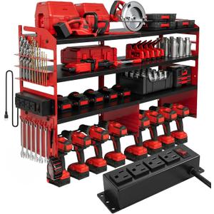 Large Power Tool Organizer Wall Mount
with power station