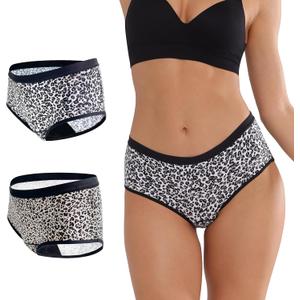 Washable Incontinence Underwear for Women Absorbent Leak Proof Hipster Postpartum Panties (2 Pack) (XL)