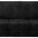 molasofa Leather Look T-Cushion Sofa Slipcovers with 3 Individual Shape Seat Covers for Home Décor, 4 Pieces - Stretchable, Washable, Non-Pilling, Non-Slip Sofa Slipcover (Sofa, 02 Black)