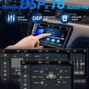 Double Din Car Stereo with Wireless Apple CarPlay & Android Auto 7" IPS Screen, Car Play Radio Audio, 240W, Bluetooth, AHD Backup Camera, USB-C Fast Charging, 16-Band EQ, SWC, MirrorLink