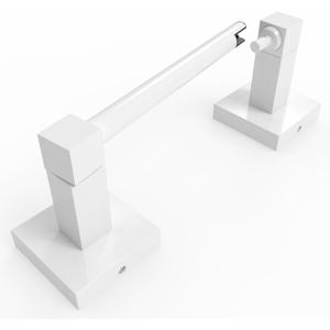 Ruacq Toilet Paper Holder-White Tissue Roll Holder Double Post Pivoting Square Base Wall Mounted for Bathroom