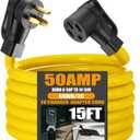 15FT EV Charger Adapter Cord Compatible with NEMA 6-50P to 14-50R, 50 Amp Welder to 50 Amp EV for Level 2 Charging, 3 Prong Male to 4 Prong Female Power Cord, STW 10 AWG/4C, ETL Listed