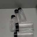 6-Pack Bulk Empty Plastic Juice Or Water Bottles with Caps Reusable 400ml Durable Smoothie [Bottle]s with Black Lids Great Calming great for [Sensory] Crafts