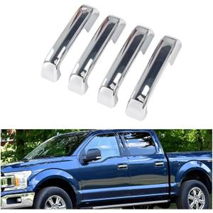 AUCERAMIC 4 PCS Chrome Door Handle Covers Trims Fit for 2015-2020 Ford F-150 2017-2022 Ford F-250/F-350/F-450/F-550 Super Duty W/O Smart Keyhole No sensors