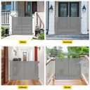 Reinforced 42 Extra Tall Pet Gate for Doorways, Extends up to 60 Wide, Extra Tall Retractable Baby Gates with Rods to Prevent Crawling Through Retractable Mesh Dog Gate Indoor Outdoor, Gray